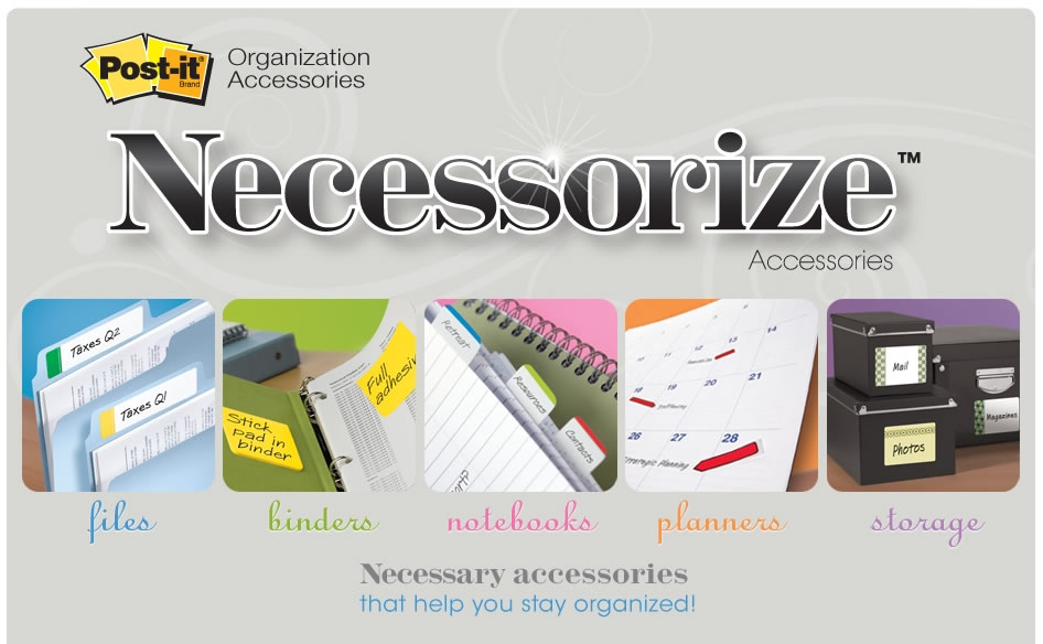 Post-it Organization Accessories - Necessorize - Necessary accessories that help you stay organzed
