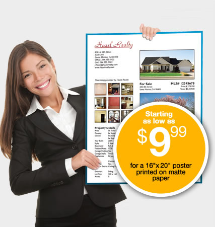 Starting as low as $9.99 for a 16x20 poster printed on matte paper