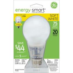 GE Spiral Compact Fluorescent Bulb, Soft White, 20 Watts