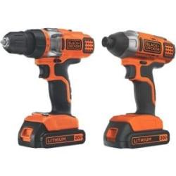 Black Decker 20V MAX Lithium Drill\/Driver + Impact Driver Combo Kit Black Decker 20V MAX Lithium Drill\/Driver + Impact Driver Combo Kit