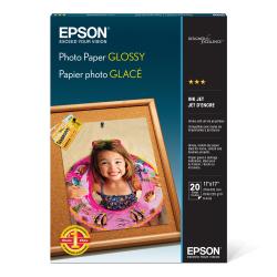 Epson (R) Glossy Photo Paper, 11in. x 17in., Pack Of 20 Sheets