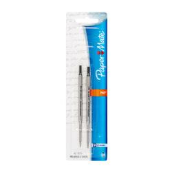 Paper Mate (R) Ballpoint Jumbo Refills, Medium Point, 1.0 mm, Black, Pack Of 2