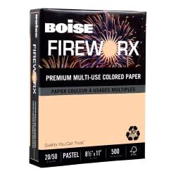 UPC 842356056740 product image for Boise Fireworx Multi-Use Color Paper, 8 1/2in. x 11in., 20 Lb, 30% Recycled, Rat | upcitemdb.com