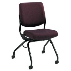 HON(R) Perpetual(R) Mobile Nesting Chair, 36in.H x 26in.W x 26in.D, Claret Fabric/Black Frame