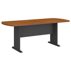 Bush Office Advantage Oval Conference Table, 29 7/8in.H x 81 5/8in.W x 34 1/2in.D, Natural Cherry/Graphite Gray, Premium Installation Service