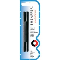 Sheaffer (R) Pen Refills, Ink Cartridges, Jet Black, Pack Of 5