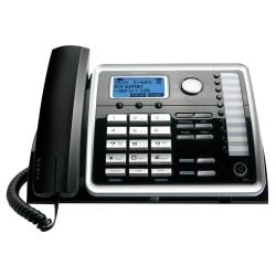 RCA 25214 2-Line Corded Speakerphone With Caller ID/Call Waiting, Black/Silver