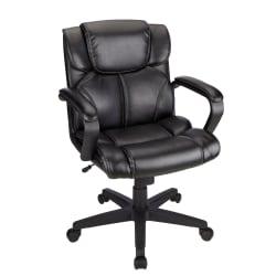 Realspace(R) Briessa Mid-Back Chair, Black