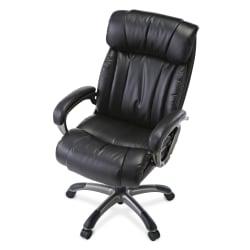 Realspace(R) Waincliff Executive High-Back Bonded Leather Chair, Black