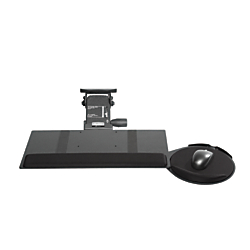 KellyREST (TM) Leverless Lift N' Lock Standard Keyboard Tray With Oval Mouse Platform, Black