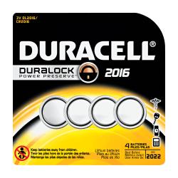 UPC 041333658704 product image for Duracell(R) 3-Volt Lithium Coin-Cell 2016 Batteries, Pack Of 4 | upcitemdb.com