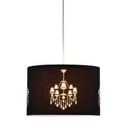 Adesso Opera Ceiling Pendant Lamp, Drum, Black