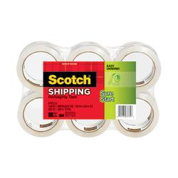 Scotch Sure Start Shipping Tape, 1 7/8in. x 54.6 Yd., Clear, Pack Of 6