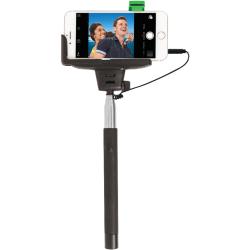 ReTrak (TM) Wired Selfie Stick, Black\/Chrome