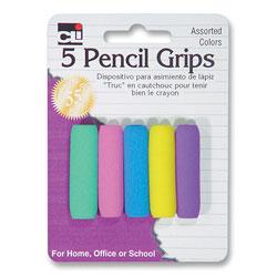 UPC 026487808052 product image for Charles Leonard Soft-Cushion Foam Pencil Grip, Assorted, Pack Of 5 | upcitemdb.com
