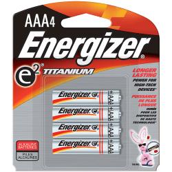 Energizer(R) e2(R) AAA Titanium Alkaline Batteries, Pack Of 4
