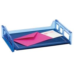 Officemate Blue Glacier Side-Load Letter Tray, 2 3/4in. x 13