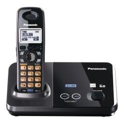 Panasonic(R) KX-TG9321T 2-Line DECT 6.0 Digital Cordless Phone With Caller ID, Black Metallic