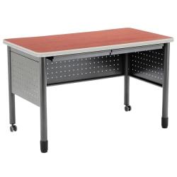 OFM 66-Series Table/Desk With Pencil Drawers, 29in.H x 47 1/4in.W x 25 1/2in.D, Cherry
