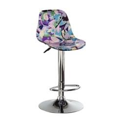 Powell (R) Home Fashions Abstract Acrylic Bar Stool, Multicolor/Chrome