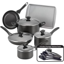 Farberware 15-Piece Cookware Set, Black