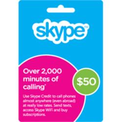 Skype Prepaid eCard 50USD , Download Version