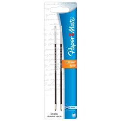 Paper Mate (R) FlexGrip (R) Elite (TM) Ultra Ballpoint Pen Refills, Medium Point, 1.0 mm, Black, Pack Of 2