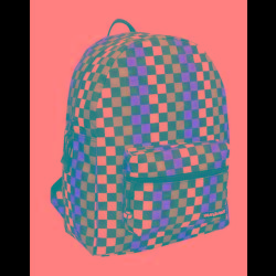 UPC 688955251199 product image for Yak Pak Metro Poly Vinyl Backpack, 1,152 Cu In, Checkerboard Red | upcitemdb.com