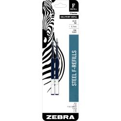 Zebra (R) F-Series Pen Refills For Zebra (R) F-301, F-402 And F-605 Pens, Fine Point, Blue, Pack Of 2