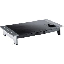 Fellowes(R) Office Suites Large Monitor Riser, Black/Silver