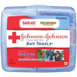 Johnson Johnson(R) Safe Travels First Aid Kit, 70 Pieces
