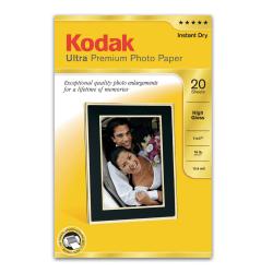 Kodak (R) Ultra-Premium Photo Paper, High Gloss, 11in. x 17in., 10 Mil, Pack Of 20 Sheets