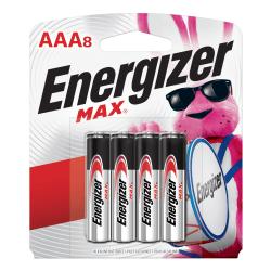 Energizer(R) Max(R) Alkaline AAA Batteries, Pack Of 8

