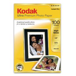 Kodak (R) Ultra-Premium Photo Paper, High Gloss, 4in. x 6in., 10 Mil, Pack Of 100 Sheets