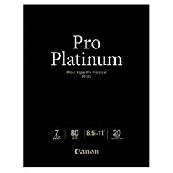 Canon (R) Photo Paper Pro Platinum, 8 1/2in. x 11in., 80 Lb, Pack Of 20 Sheets