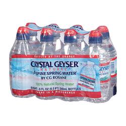 UPC 075140068012 product image for Crystal Geyser Spring Water, With Sport Cap, 8 Oz, Pack Of 8 | upcitemdb.com