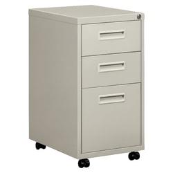 basyx by HON(R) Embark(R) Mobile File, 3 Drawers, 28in.H x 15in.W x 22in.D, 49 Lb, Light Gray