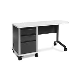 HON SmartLink Single Pedestal-Left Teacher Workstation, 30in. x 24in. x 60in, Charcoal/Silver HON SmartLink Single Pedestal-Left Teacher Workstation, 30in. x 24in. x 60in, Charcoal/Silver