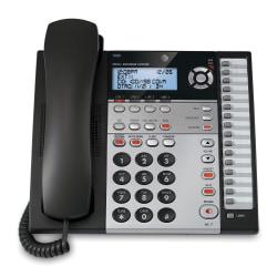ATT 1080 4-Line Corded Expandable Speakerphone With Digital Answering System, Charcoal