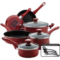 Farberware 12-Piece Cookware Set, Red