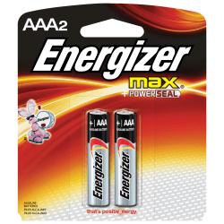 Energizer(R) AAA Alkaline Batteries, Pack Of 2

