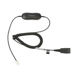 GN Netcom Smart Cord For Phone Headsets, 6.6ft., Black