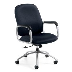 Global (R) Max (TM) Mid-Back Fabric Chair, 37in.H x 25 1/2in.W x 18 1/2in.D, Tungsten Frame, Gray Fabric