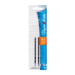 Paper Mate (R) Profile Retractable Ballpoint Pen Refills, Black, Pack Of 2