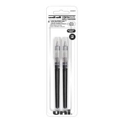 uni-ball (R) Vision (TM) Elite (TM) Liquid Rollerball Pen Refills, Bold Point, 0.8 mm, Black Ink, Pack Of 2