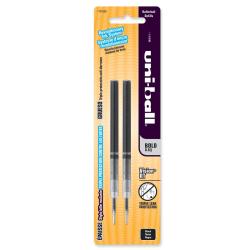 uni-ball (R) Vision (TM) RT Rollerball Pen Refills, Bold Point, 0.8 mm, Black Ink, Pack Of 2