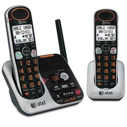 ATT TL32200 DECT 6.0 Digital Dual-Handset Cordless Phone With Digital Answering System, Black