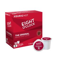 Eight O'Clock(R) Pods Original Coffee K-Cup(R) Pods, 0.4 Oz, Box Of 18