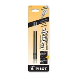 Pilot (R) Ballpoint Pen Refills, Fits Dr. Grip All Pilot (R) Retractable Ballpoint Pens, Medium Point, 1.0 mm, Black, Pack Of 2