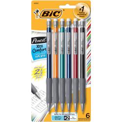 UPC 070330426023 product image for BIC(R) BICMatic Grip Mechanical Pencils, 0.5mm, Assorted Barrels, Pack Of 6 | upcitemdb.com